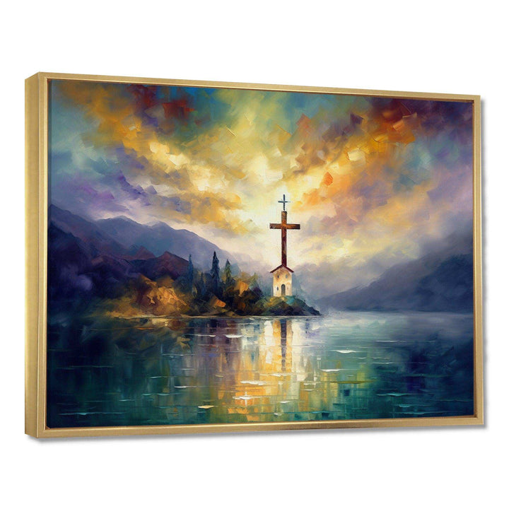 Religious Cross Reflections - Spiritual Canvas Wall Art