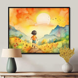 Child Running Free - Fantasy Canvas Wall Art