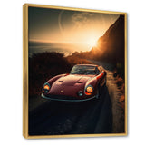 Red And Yellow Artistic Tributes To Retro Cars - Cars Retro Canvas Wall Art