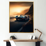 Yellow And Black Artistic Tributes To Retro Cars - Cars Retro Canvas Wall Art