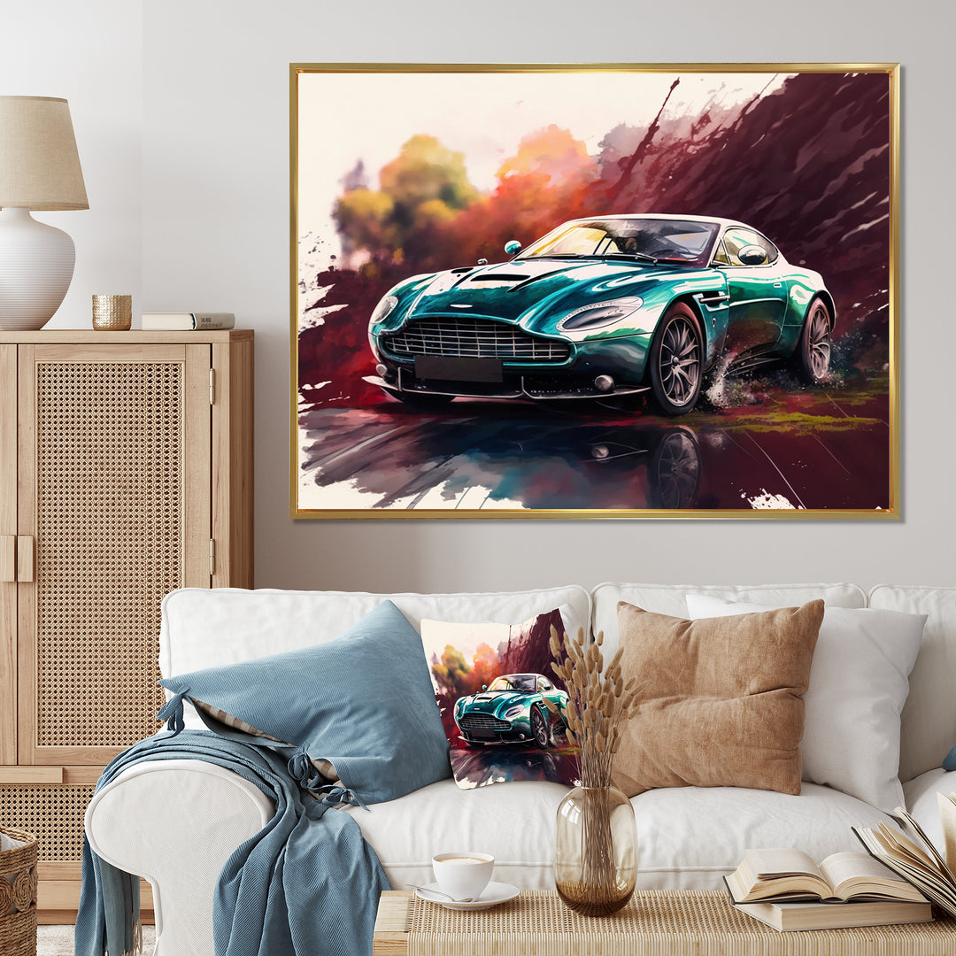 Beautiful Vintage Fast Cars - Cars Luxury Canvas Wall Art