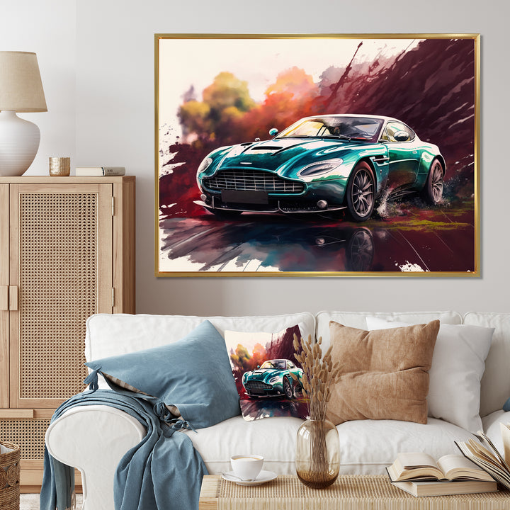 Beautiful Vintage Fast Cars - Cars Luxury Canvas Wall Art