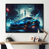Blue And Black Exotic Car Velocity I - Cars Race Exotic Canvas Wall Art