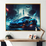 Blue And Black Exotic Car Velocity I - Cars Race Exotic Canvas Wall Art