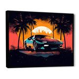Yellow And Grey Race Car Elegance I - Cars Retro Canvas Wall Art