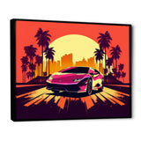 Red And Grey Race Car Elegance I - Cars Retro Canvas Wall Art