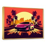 Red And Grey Race Car Elegance I - Cars Retro Canvas Wall Art