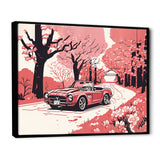 Red And Cream Essence Of Retro Car I - Cars Retro Canvas Wall Art