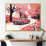 Red And Cream Essence Of Retro Car I - Cars Retro Canvas Wall Art
