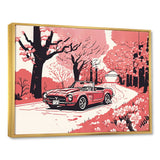 Red And Cream Essence Of Retro Car I - Cars Retro Canvas Wall Art