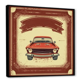 Red And Beige Raw Power Unleashed - Cars American Muscle Canvas Wall Art