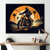 Motorcycle Roaring Down The Boulevard I - Motorcycle Canvas Wall Art