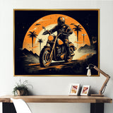 Motorcycle Roaring Down The Boulevard I - Motorcycle Canvas Wall Art