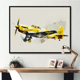 Propeller Plane Design - Transportation Plane Canvas Wall Art