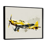 Propeller Plane Design - Transportation Plane Canvas Wall Art