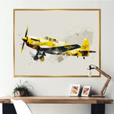 Propeller Plane Design - Transportation Plane Canvas Wall Art