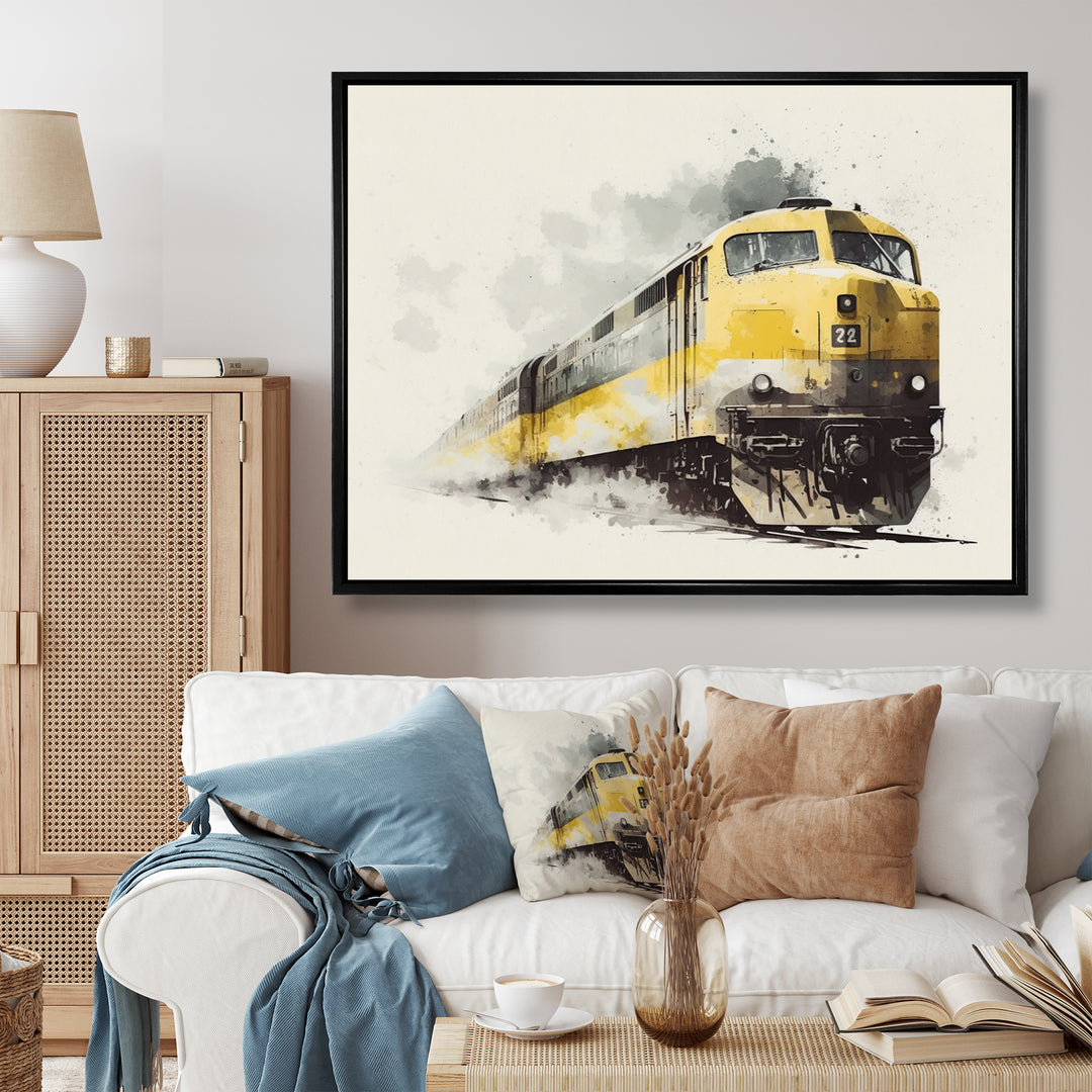 Rhythm Of The Train I - Transportation Train Canvas Wall Art