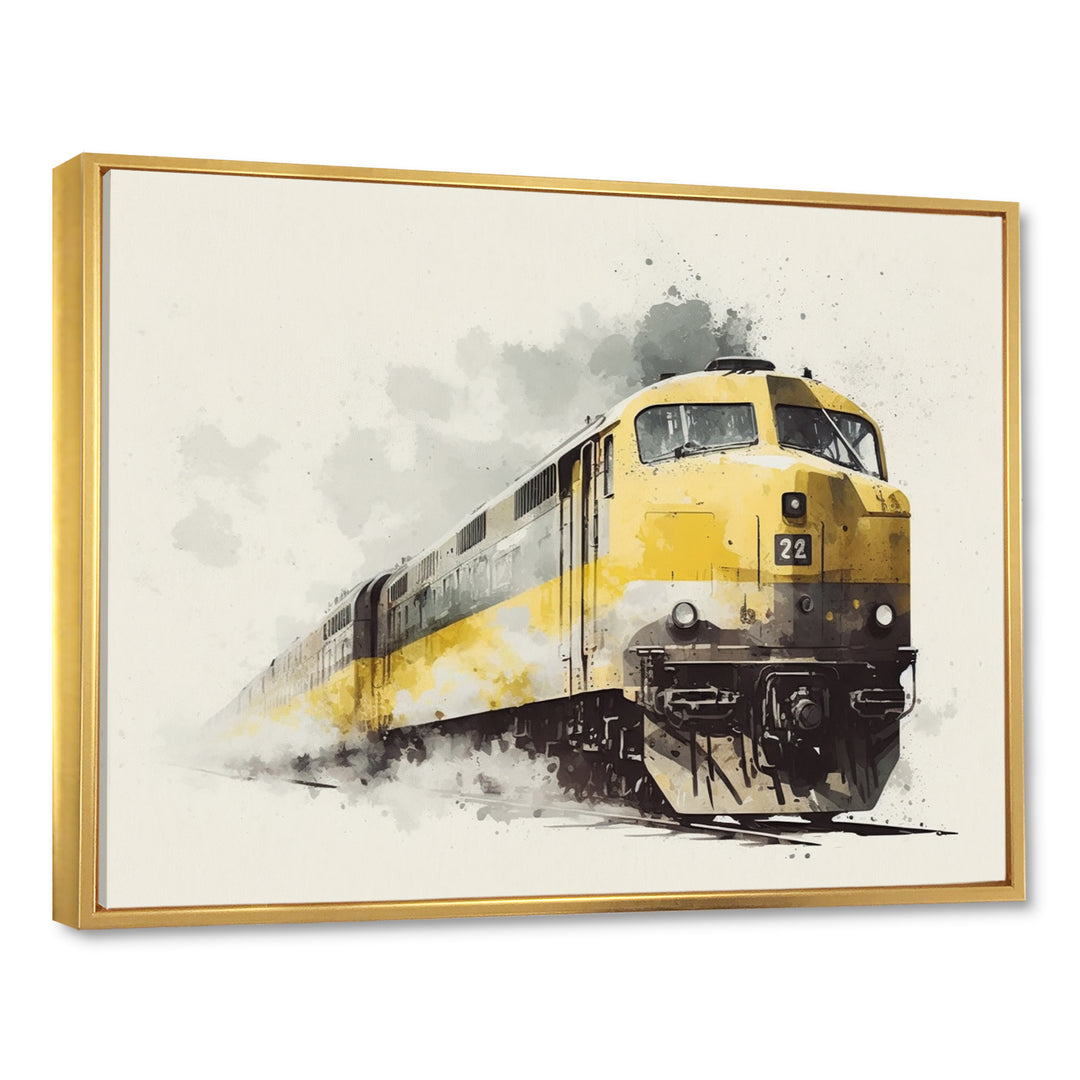 Rhythm Of The Train I - Transportation Train Canvas Wall Art