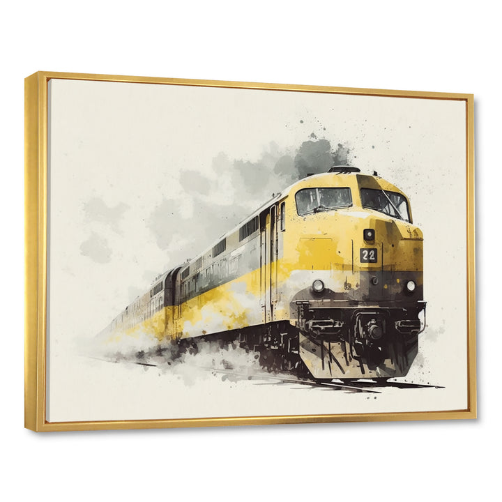 Rhythm Of The Train I - Transportation Train Canvas Wall Art