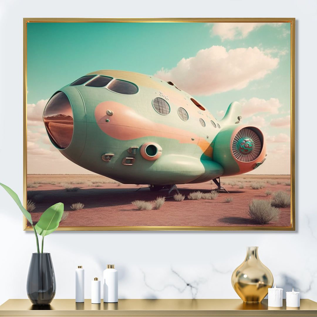Vintage Airplane I - Transportation Plane Canvas Wall Art