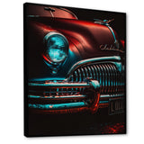 Black And Silver Retro Rides I - Cars Retro Canvas Wall Art