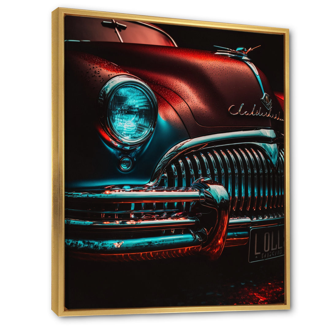 Black And Silver Retro Rides I - Cars Retro Canvas Wall Art