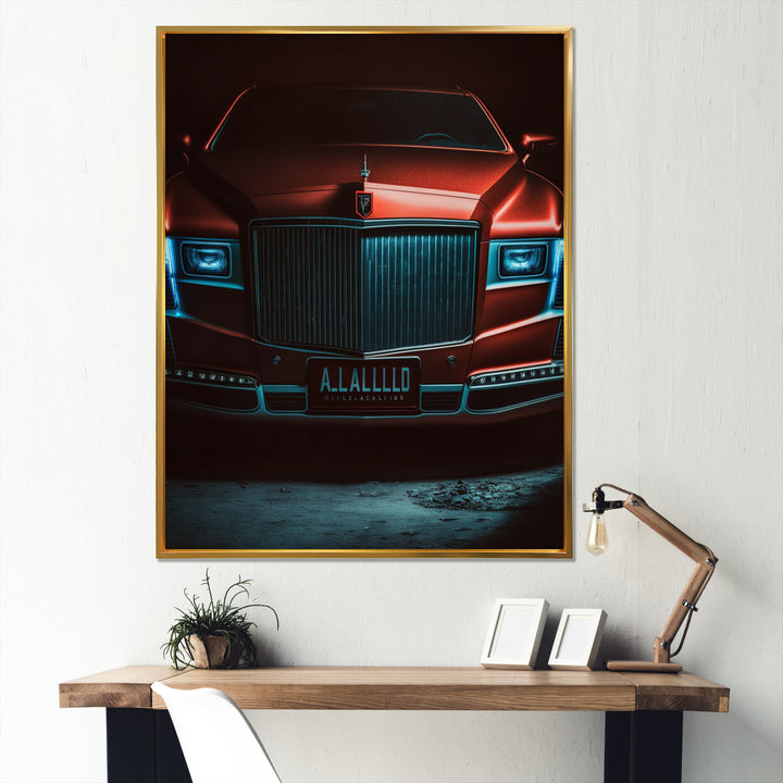 Red And Silver Retro Rides I - Cars Retro Canvas Wall Art