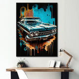 Red And Silver Expressions Of Classic Cars - Cars Retro Canvas Wall Art