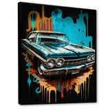 Red And Silver Expressions Of Classic Cars - Cars Retro Canvas Wall Art
