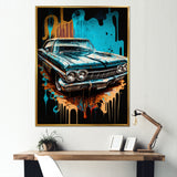 Red And Silver Expressions Of Classic Cars - Cars Retro Canvas Wall Art