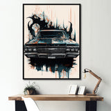 Black And Cream Expressions Of Classic Cars - Cars Retro Canvas Wall Art