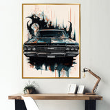 Black And Cream Expressions Of Classic Cars - Cars Retro Canvas Wall Art