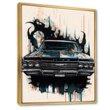 Black And Cream Expressions Of Classic Cars - Cars Retro Canvas Wall Art