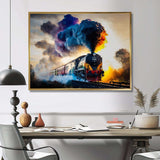 Train On The Move I - Performing Arts Canvas Wall Art