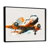 Airplane In The Air - Transportation Plane Canvas Wall Art