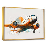 Airplane In The Air - Transportation Plane Canvas Wall Art
