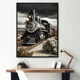 Train On The Track I - Transportation Train Canvas Wall Art