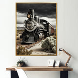 Train On The Track I - Transportation Train Canvas Wall Art