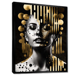 Golden Fluidity Of Womanhood I - Fashion Canvas Wall Art