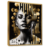 Golden Fluidity Of Womanhood I - Fashion Canvas Wall Art