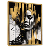 Golden Fluidity Of Womanhood II - Fashion Canvas Wall Art