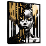 Golden Fluidity Of Womanhood IV - Fashion Canvas Wall Art