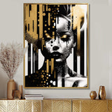 Golden Fluidity Of Womanhood IV - Fashion Canvas Wall Art