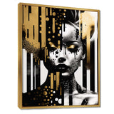 Golden Fluidity Of Womanhood IV - Fashion Canvas Wall Art