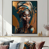 African Chromatic Woman II - Fashion Canvas Wall Art