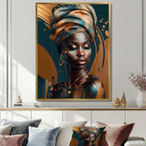 African Chromatic Woman II - Fashion Canvas Wall Art