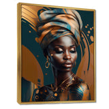 African Chromatic Woman II - Fashion Canvas Wall Art