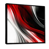 Red Black Infinite Ripples I - Abstract Canvas Wall Art