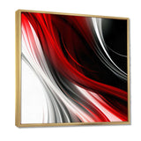 Red Black Infinite Ripples I - Abstract Canvas Wall Art