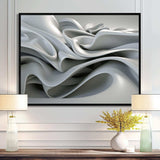 Grey Infinite Ripples - Abstract Canvas Wall Art